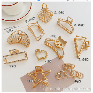 Zlatá spona na vlasy pro ženy